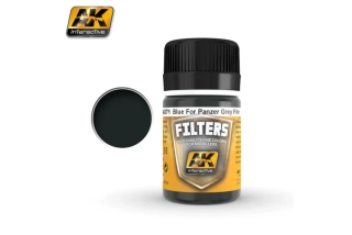 Blue for Panzer Grey Filter 35ml AK Interactive