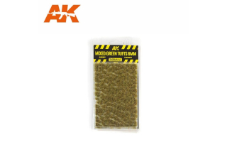 Mixed green tufts 6mm AK Interactive